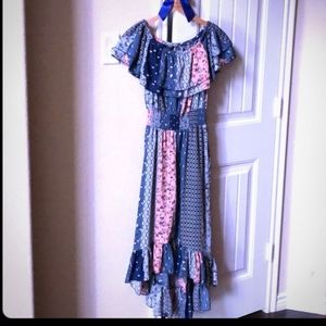 High-Low Off the Shoulder dress